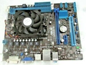 ASUS A55M-E MOTHERBOARD +AMD A4-5300 CPU + H/S AND FAN