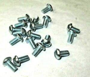 100 each 1/4-20x1/2 Round Head Slotted Machine Screws Steel Zinc Plated