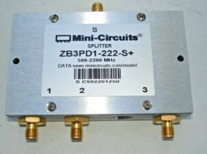 Mini-Circuits ZB3PD1-222-S+ DC Pass Power Splitter Combiner 500-2200MHz 3Way SMA