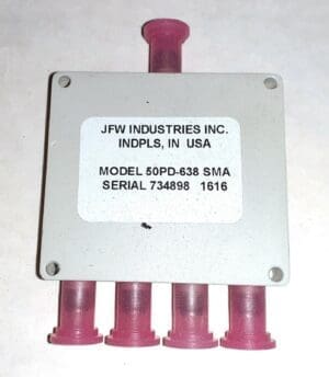 JFW INDUSTRIES 4-Way Power Divider/Combiner 2-8 GHz, 50PD-638 SMA