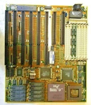 JOINDATA SYSTEMS G486SLC-4 MOTHERBOARD + INTEL 25MHz i486 SX A80486SX-25 CPU
