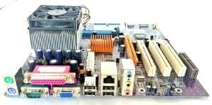 ECS 741GX-M MOTHERBOARD + 2GHz AMD Athlon XP AXDA2400DKV3C CPU + H/S & FAN