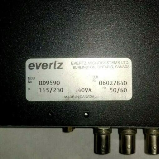 Evertz Hd9650 Hd Graticule Generator