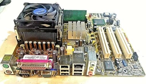 Asus P4Gv-La Motherboard + 2.8Ghz Intel Celeron D Sl7Nw Cpu+256Mb Ram +H/S &Amp; Fan