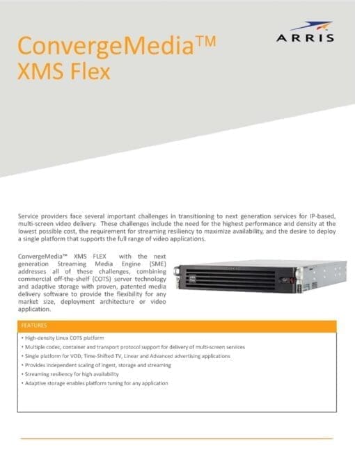 Arris Xms Flex External Module Vod Storage Server 29 Tb