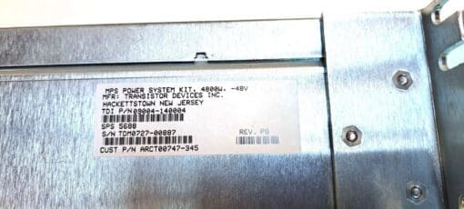 Mps -48-56Vdc, 4800W Power System Kit, Tdi 09004-14004