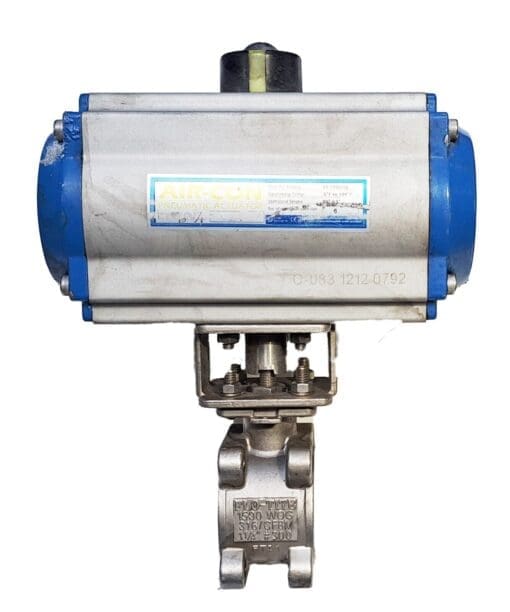 Air-Con C-Sr63 Pneumatic Actuator With Flo-Tite 1-1/4 Stainless Ball Valve