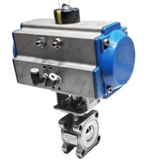 AIR-CON C-SR63 PNEUMATIC ACTUATOR WITH FLO-TITE 1-1/4 STAINLESS BALL VALVE