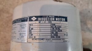 SUMITOMO CYCLO DRIVE VM2-21710A-B VERTICAL MOUNT WITH 3 PHASE DRIVE MOTOR